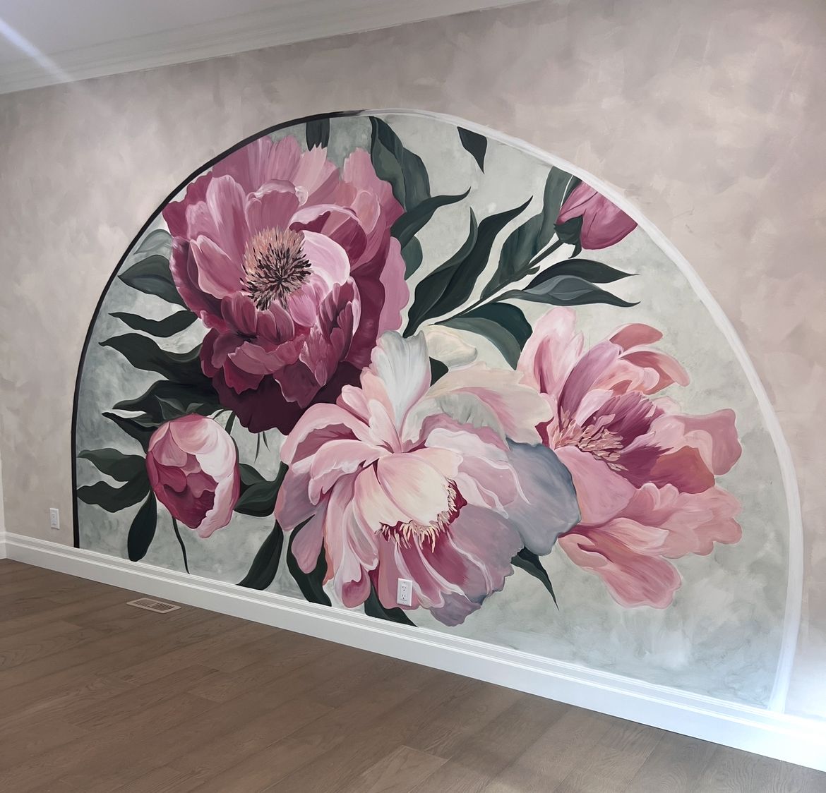 Mural of a bouquet of flowers